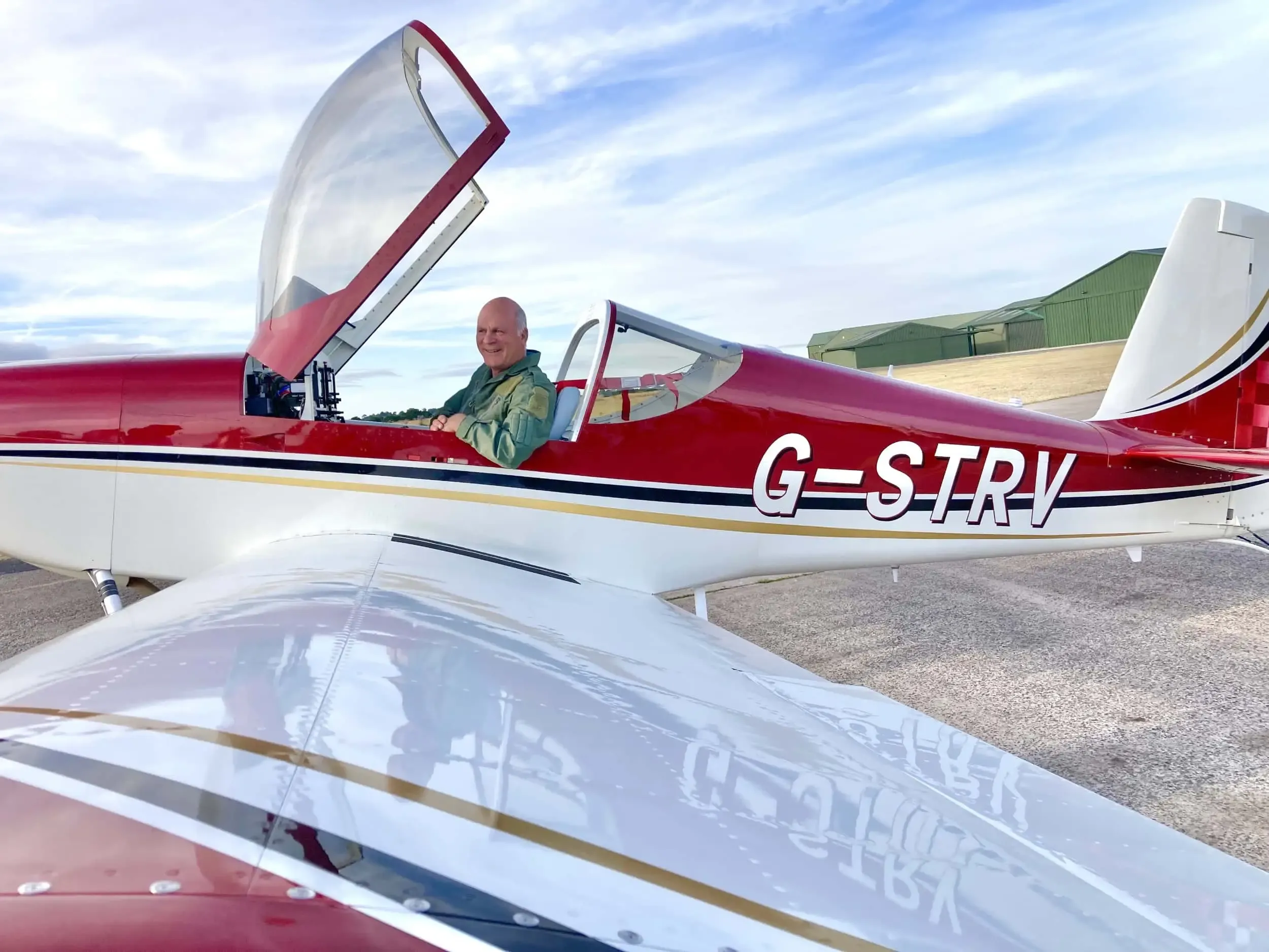 Maiden flight safely over … happy Steve!